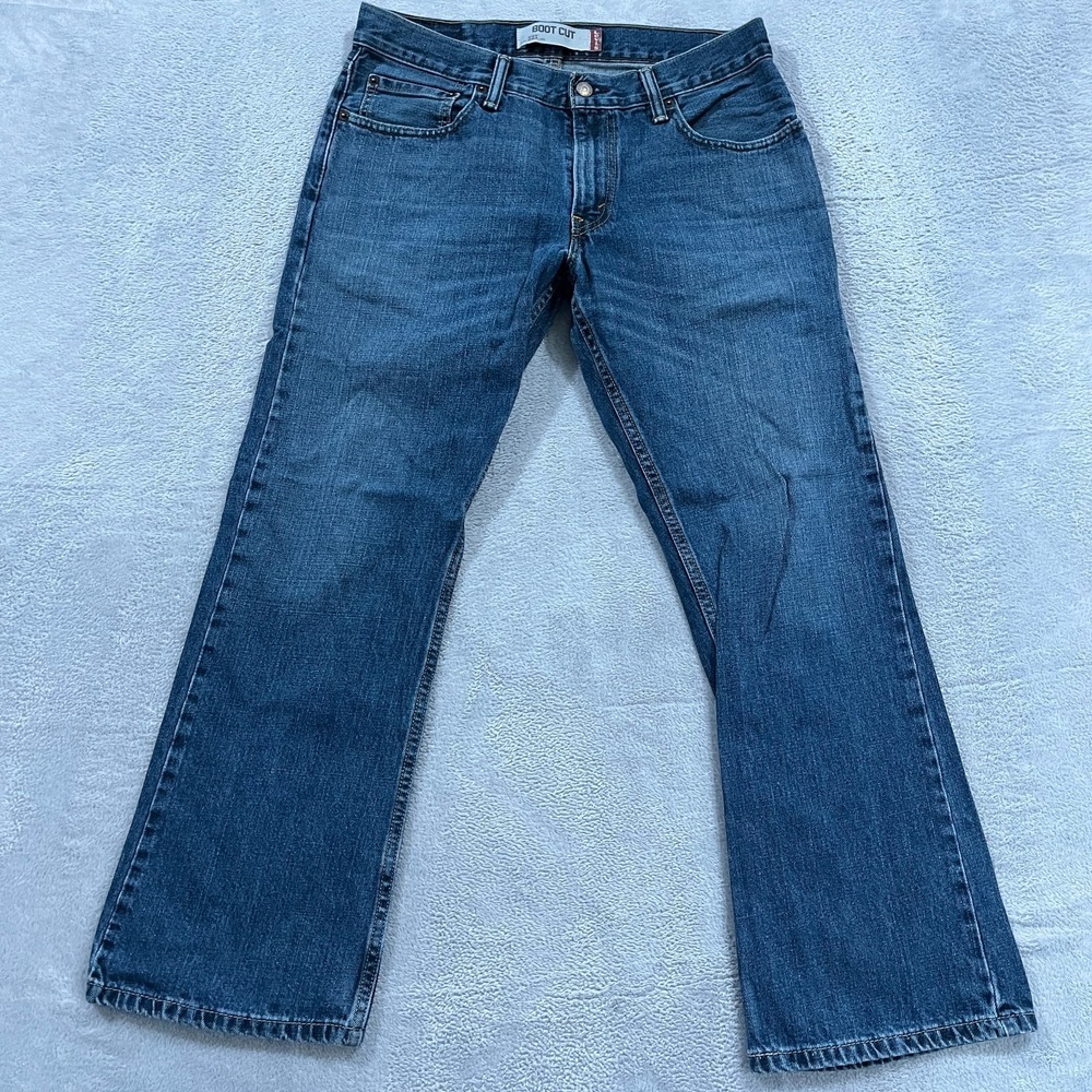 Vintage Levis 527 Jeans Mens 32x29* Blue Denim Bootcut Low‎ Rise Western Y2K